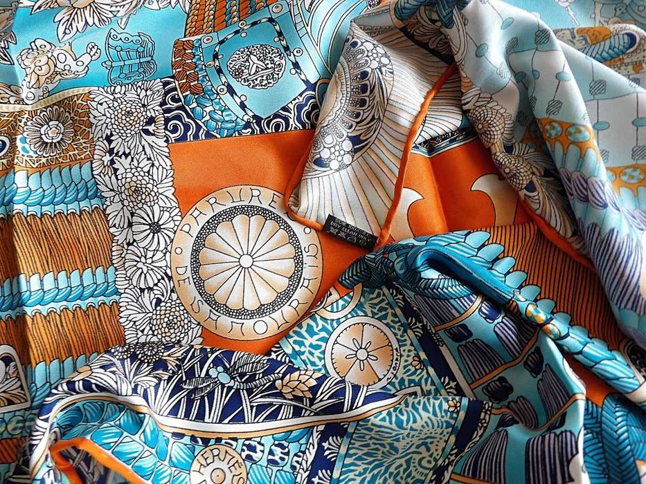 chusta jedwabna 130/130 styl Hermes