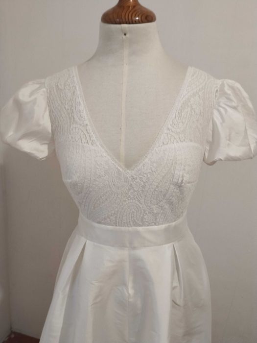 Vestido de noiva midi, tam 42
