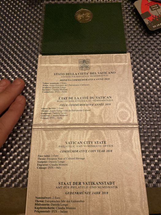 Moeda 2€ comemorativa vaticano 2018