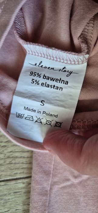 T-shirt bluzka top Polski producent ElevenStory r. S tiul bufki róż