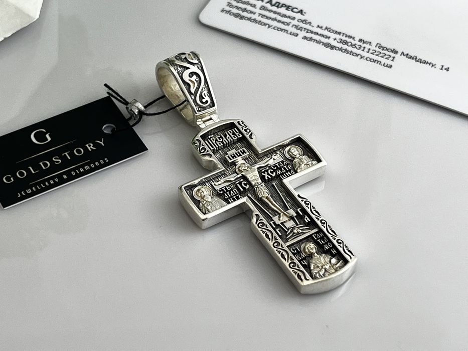 Массивный серебряный крестик (арт 03) 27.3 грамма