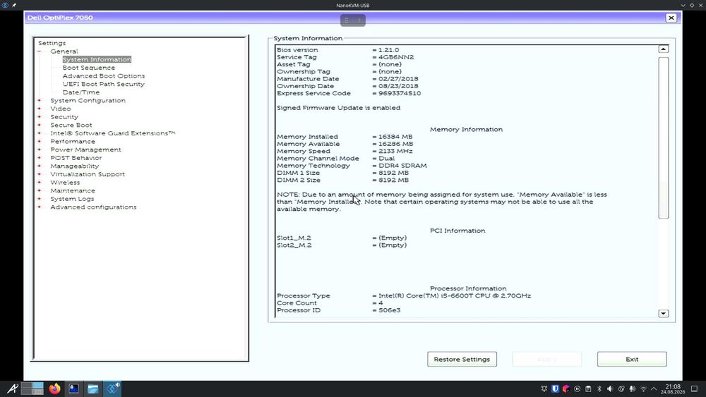 (Zarezerwowane do wtorku) Dell Optiplex 7050 Micro i5-6600T 16GB RAM bez SSD