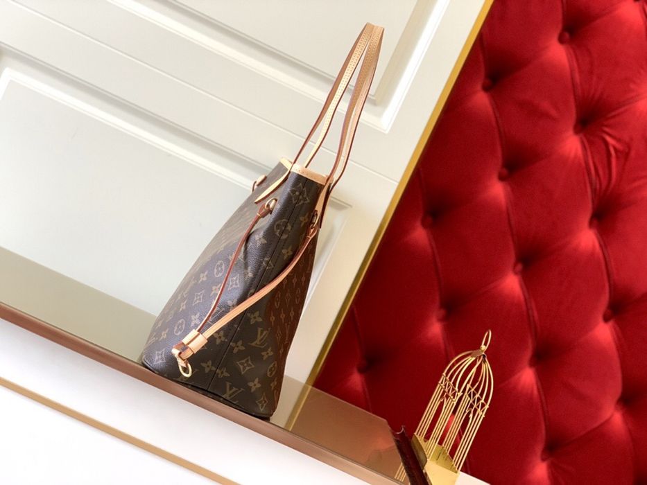 Torebka Louis Vuitton NEVERFULL mm gm SKORA monogram nr seryjny ebene