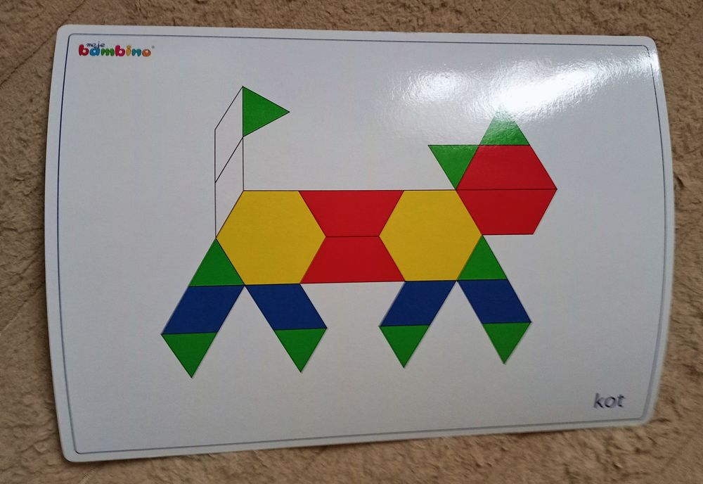 Bambino Mozaika XXL kreatywna zabawa w drewnianym pudełku nowa.