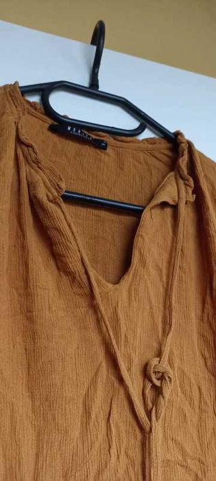 Stylowa musztardowa bluzka Mohito r. 40