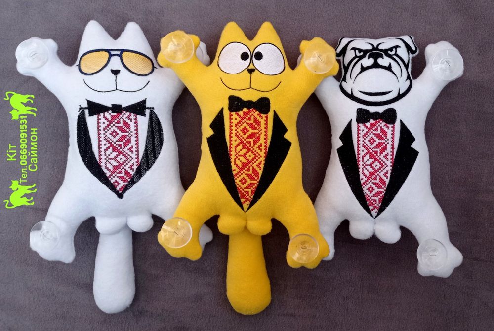 Кіт Саймон. Іграшка на скло.