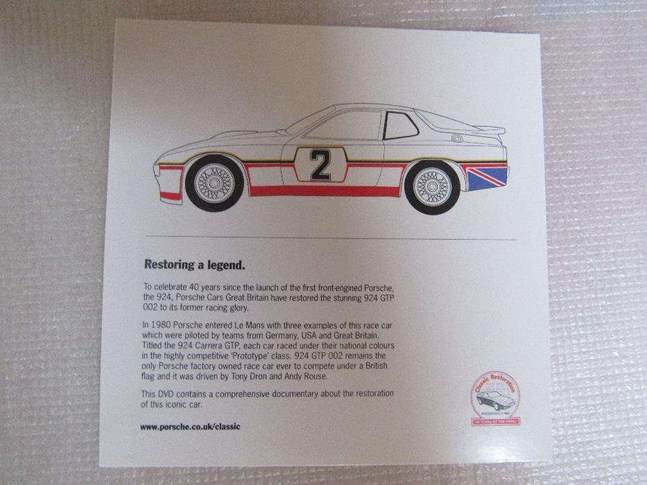 Porsche 924 Carrera GT- DVD Historico.