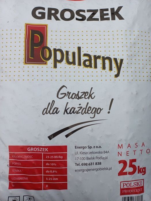 Groszek popularny, worki 25kg
