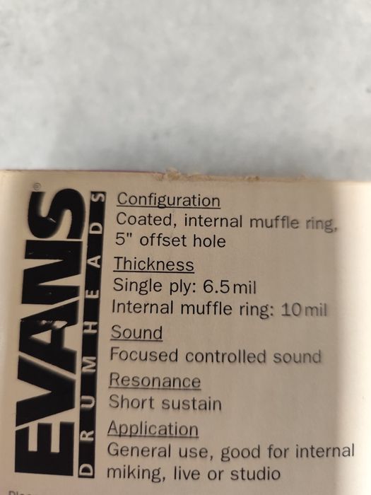 Naciąg perkusyjny 22" Evans EQ3 RESONANT Bass Drum