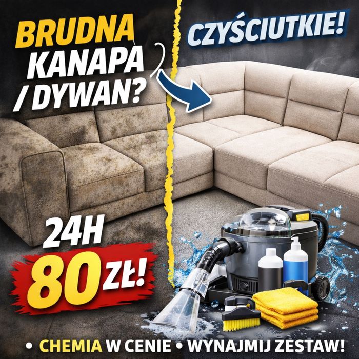 Wypożyczę Odkurzacz piorący pranie tapicerki . Chemia w cenie !