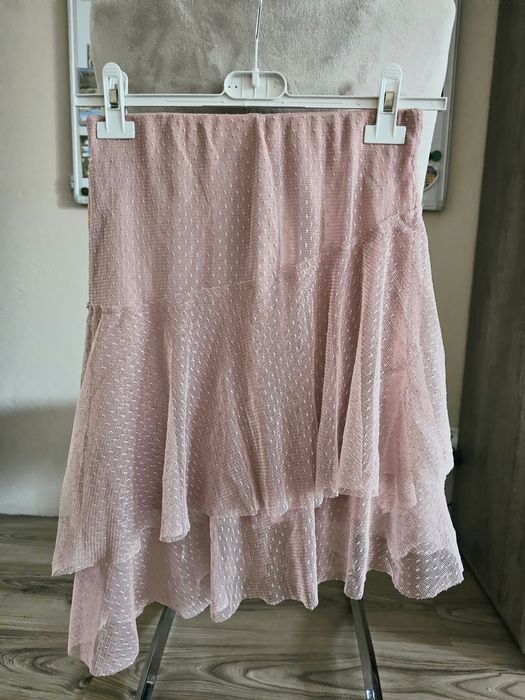 Spódniczka asymetryczna pudrowy róż r.XS Cropp