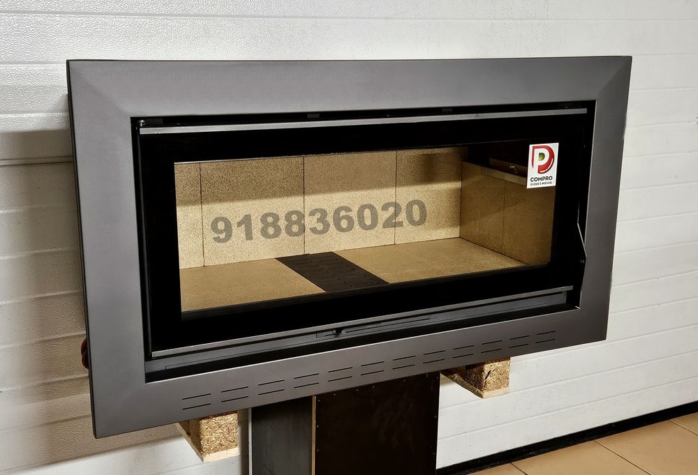 Recuperador Calor Lenha L- 90cm -  Aro 9cm - Com Ventilação - NOVOS