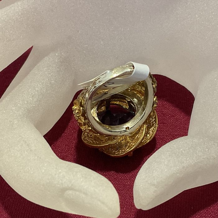 Anel prata 925 banhada a ouro medida 11 mm anúncios abaixo