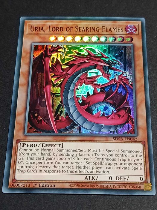 Yu-Gi-Oh! 1.ª Edição 'Sacred Beasts Bundle' (3 Ultra Rares) - TN19-007/008/009 - Uria, Hamon & Raviel - Structure Deck: Sacred Beasts - Cartas de 2020