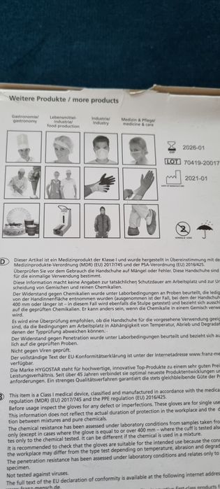 Rękawiczki jednorazwe bezpudrowe rozmiar L