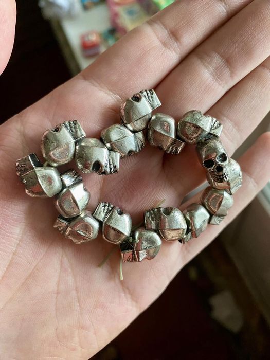 Браслет из черепов, черепа, череп, бижутерия, мистика