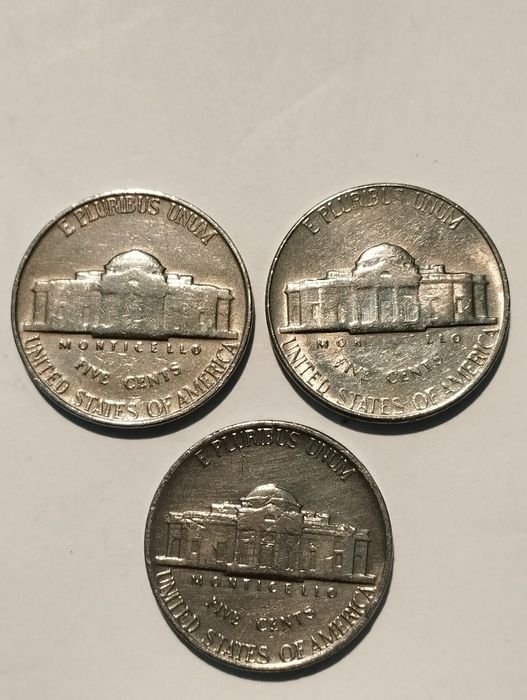 Moedas de 5 Cents Estados Unidos América