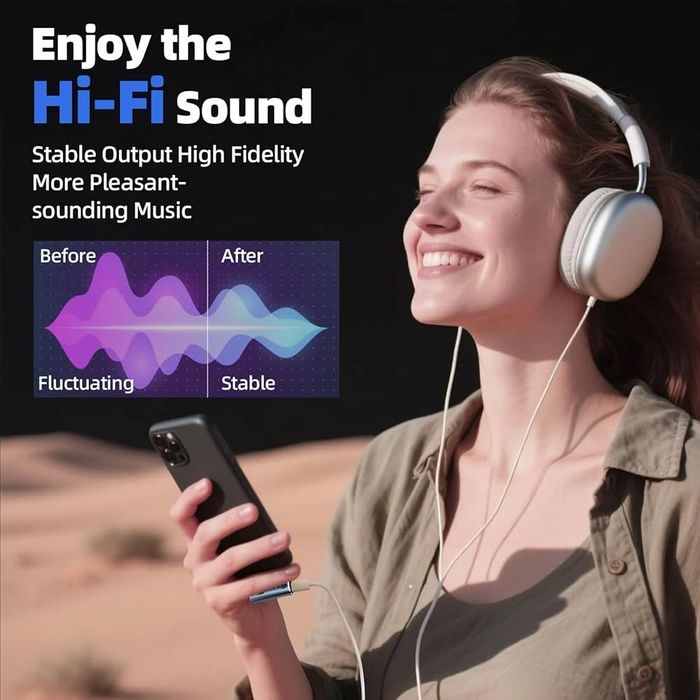 Leloco Adapter słuchawkowy USB-C – 2 w 1, 100 W, szybkie ładowanie