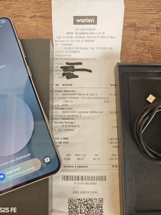 Samsung S25 FE 8GB/256GB Dual Sim Jetblack  Seminovo C/Garantia