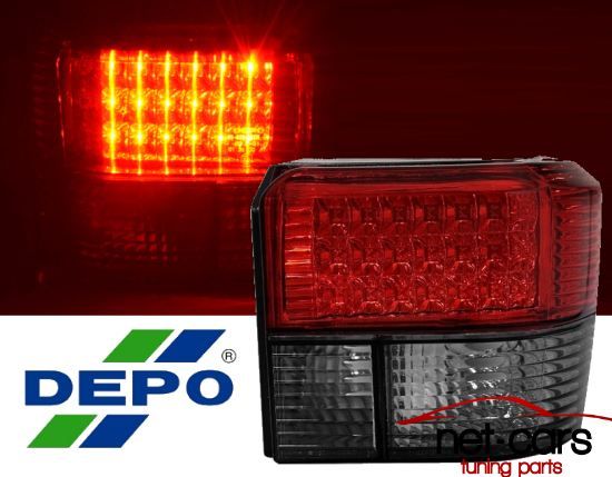 Lampy tylne tył VW T4 LED Diodowe czerwono dymione