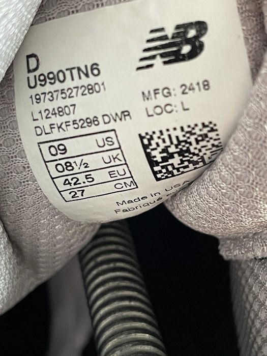 New Balance 990v6 Orange Grey 990 993 Workwear