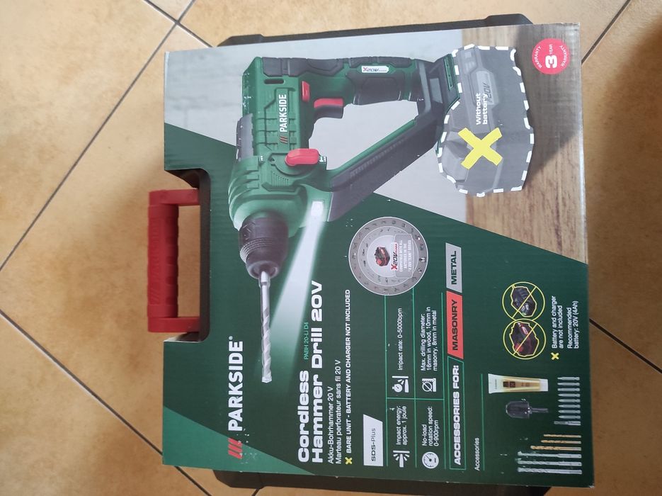 Акумуляторний перфоратор НІМЕЧЧИНА Parkside® PABH 20-Li D4 тушка АКБ