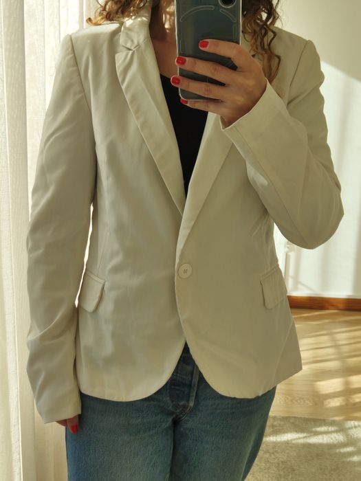 Blazer branco Stradivarius