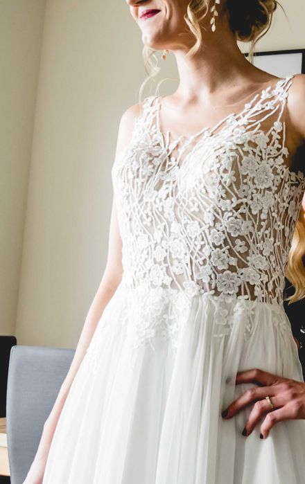 Suknia ślubna Selena, Ivory, na 178 cm, r.36-40