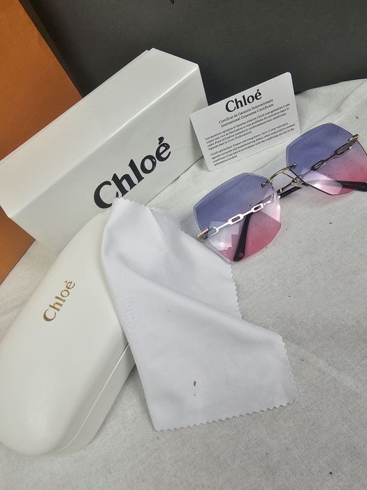 Okulary przeciwsłoneczne Zestaw Chloe pudełko komplet premium