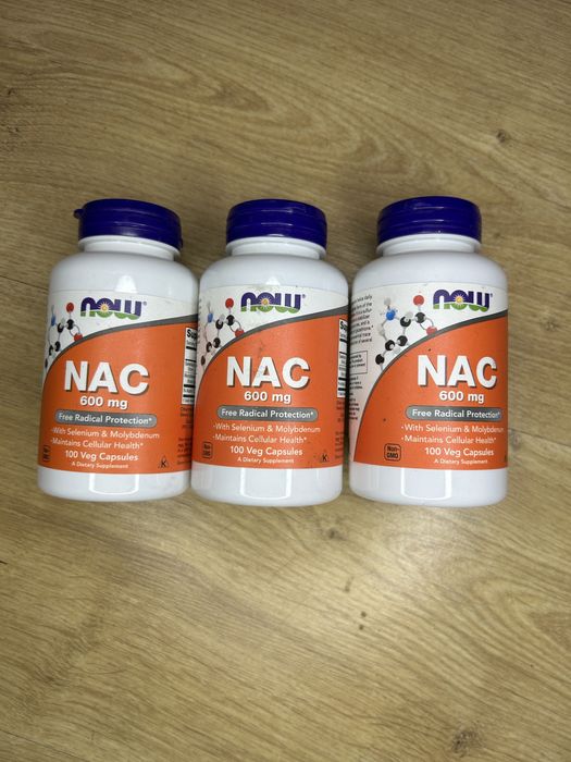 NAC 600mg. "NOW" (100 kapsułek)