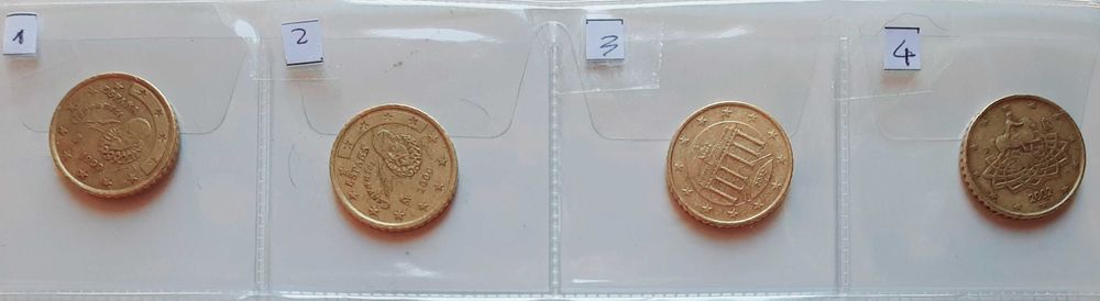 20 Moedas de coleção - as primeiras Moedas em circulação