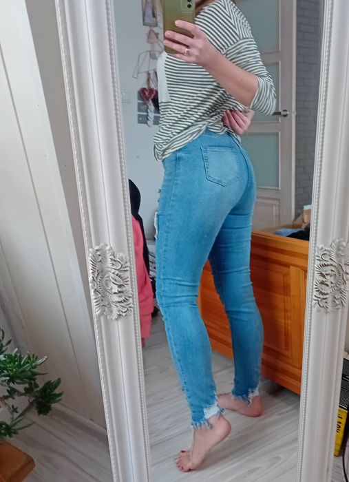 Prawdziwe jeansy wysoki stan Sinner M