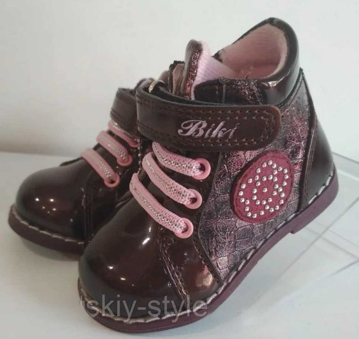 Черевики для дівчинки з начосом Bi&Ki р  22 (13 см)  23 (14,2 см)