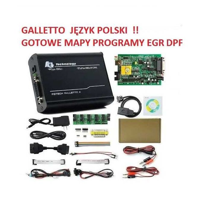 Okazja !! Galletto POLSK Język spolszczony gotowe MAPY ! REMOVERY egr