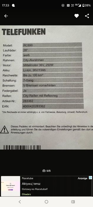 Rower elektryczny