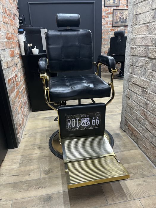 Fotel barberski Gabbiano boss 2 szt czarny