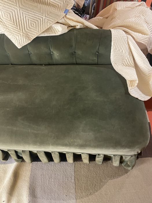 Chaise Long veludo verde