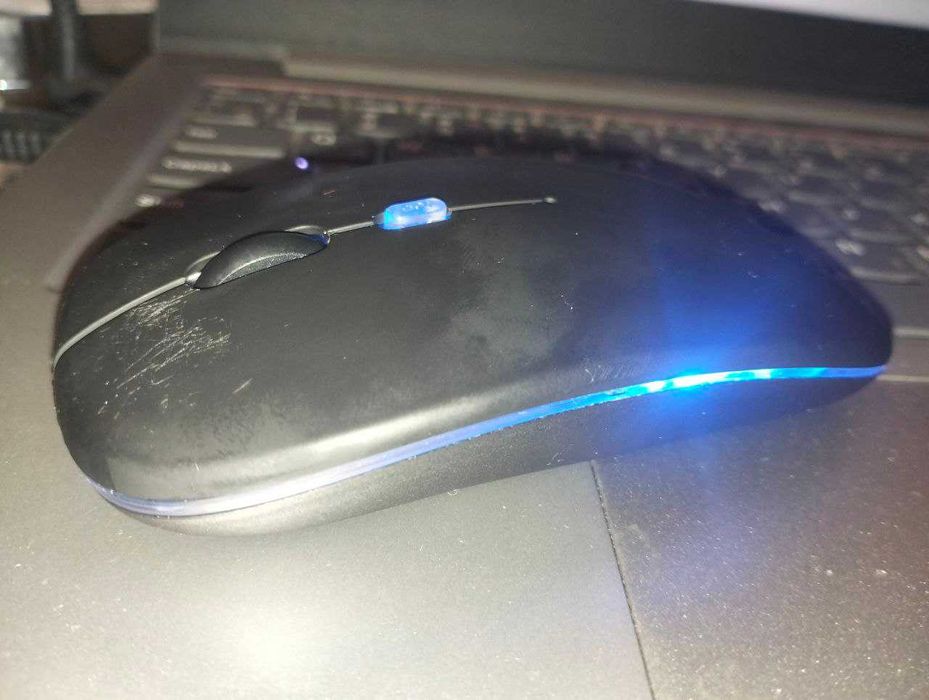 Мышка bluetooth + радиоканал с подсветкой и аккумулятором