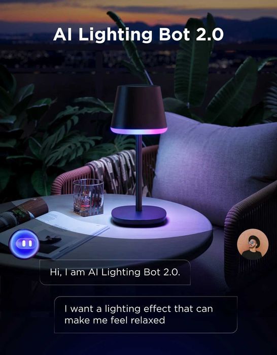 Розумна настільна лампа Govee Table Lamp Classic бездротова