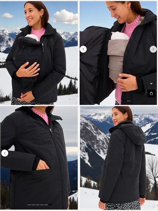 Kurtka ciążowa trekingowa zimowa 3w1 z wstawką r48