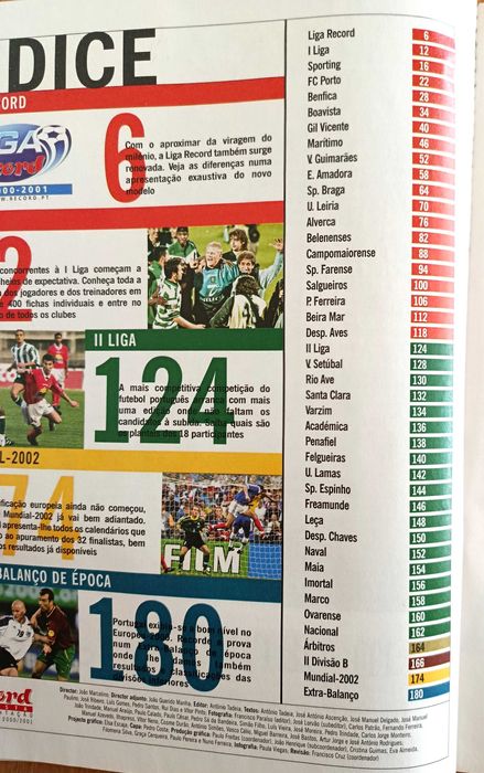 Record - revista da época 2000-2001