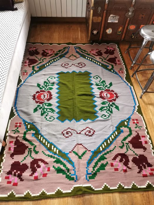 Wełniany Dywan kilim rzemiosło ludowe