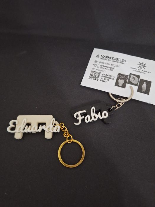 Porta chaves com nomes 3d personalizados