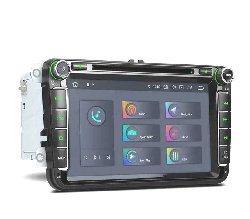 AUTO RADIO ANDROID 11 LCD TÁCTIL 8" VOLKSWAGEN VW PARA SEAT Y SKODA CARPLAY FULL RCA