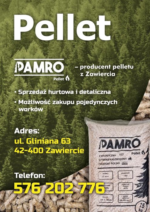 Pellet certyfikat  A1 pelet Pamro transport GRATIS.