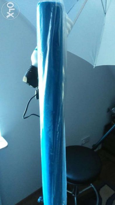 Tło fotograficzne kolor niebieski + stojak