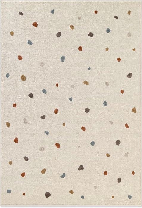 Dywan dziecięcy 160x235cm,kremowy kropki Adventures Cream Multicolor