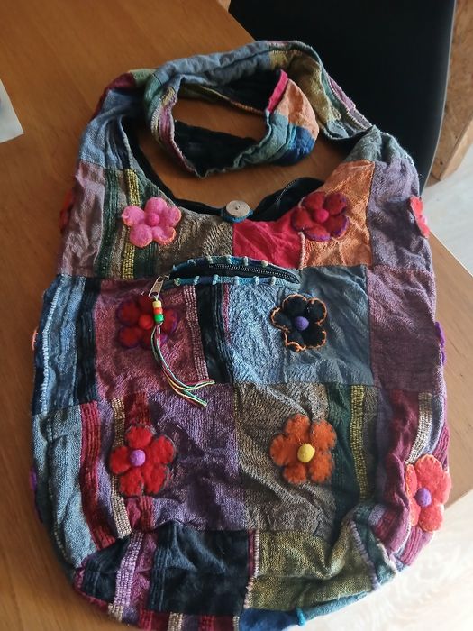 Bolsa de tecido retalhos