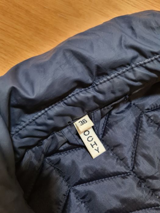 Granatowy pikowana długa kurtka rozm. 36