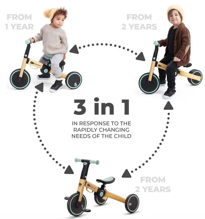 Триколісний велосипед 3 в 1 Kinderkraft 4TRIKE Sunflower Blue